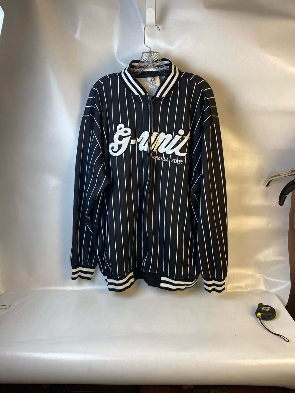 Vintage G-Unit Formula Fifty Black Pinstripe Zip-Up Varsity Track Jacket